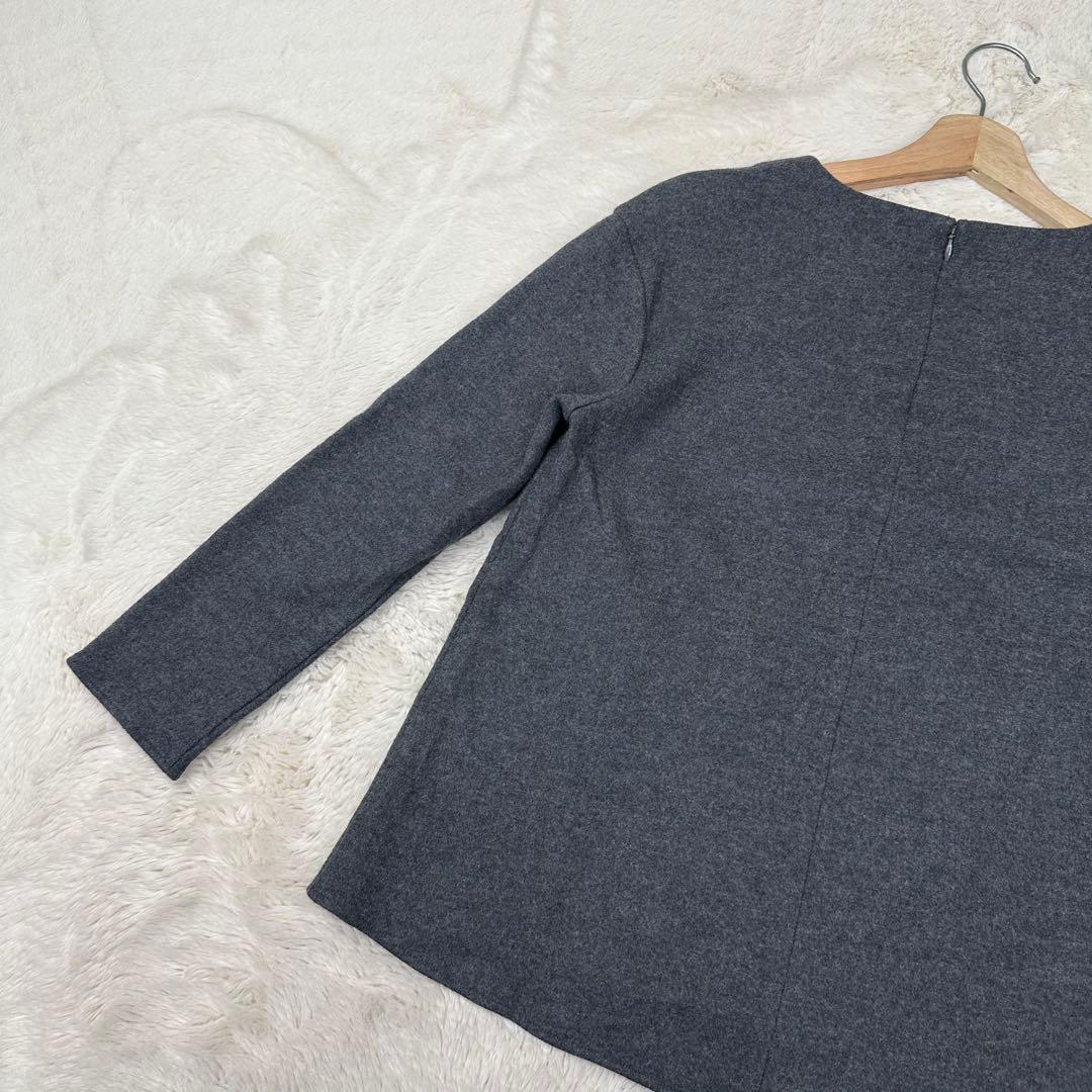 ✨美品✨セオリーリュクス SAMARA 圧縮ウール Vネック プルオーバー 濃灰