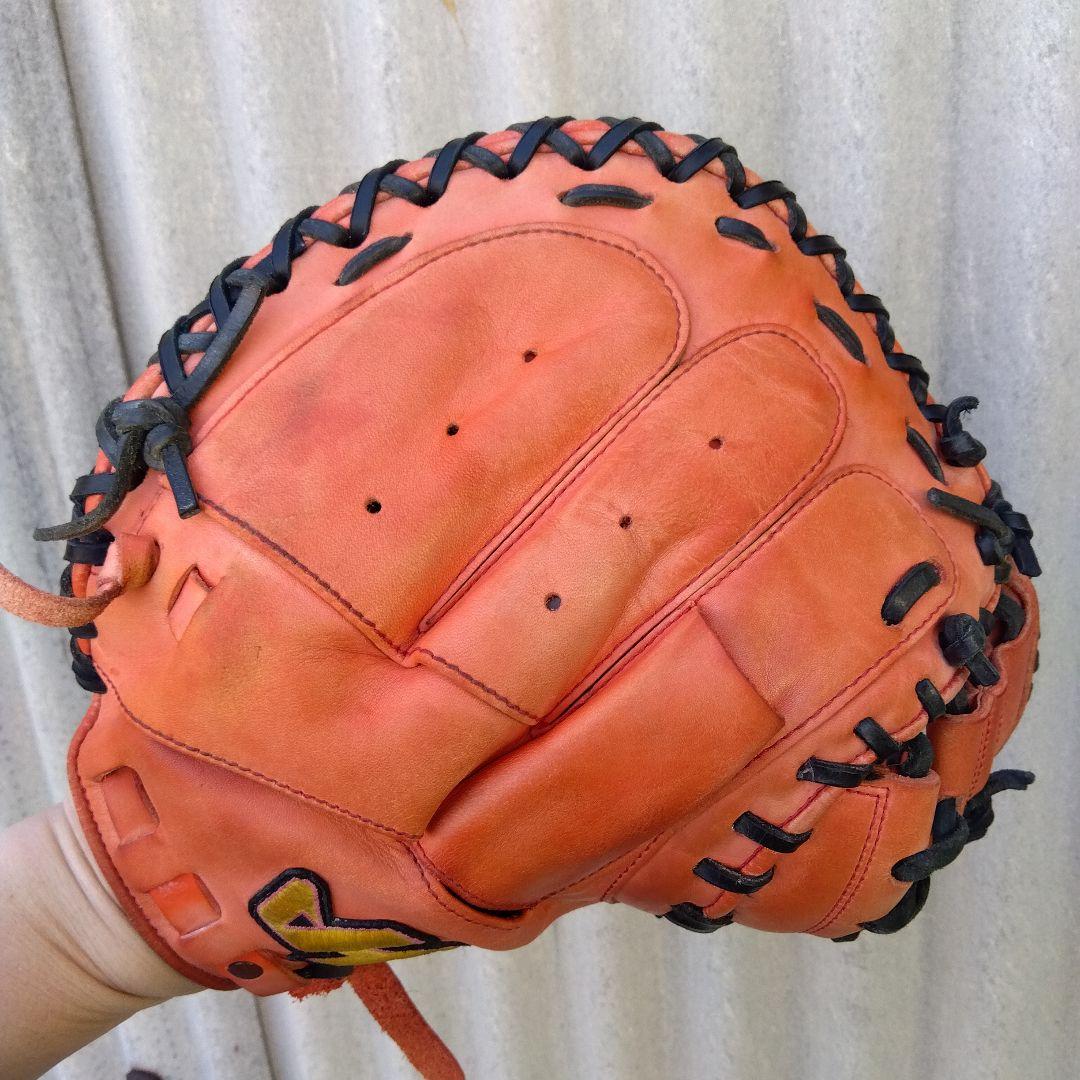 【美品】野球 グローブ 軟式 一般 キャッチャーミット ハタケヤマ