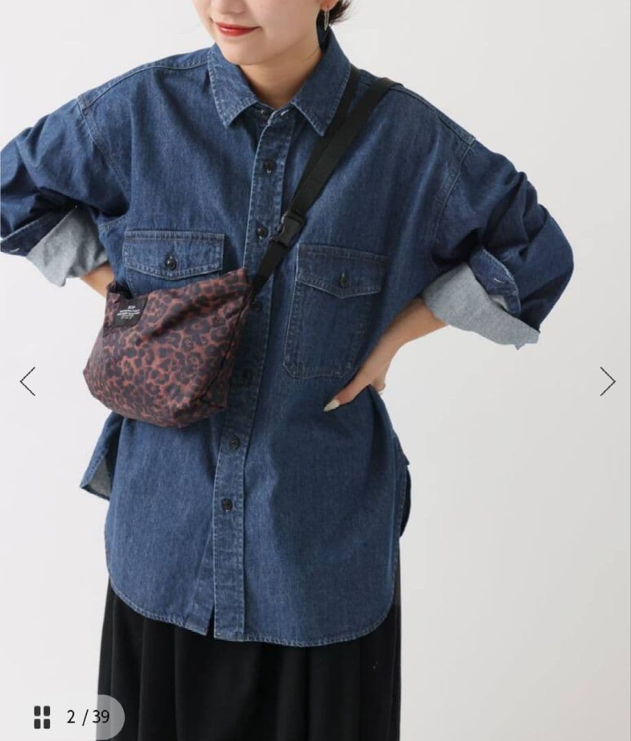 ジャーナルスタンダードレリューム　9oz C/Rデニムワークシャツ　ブルー