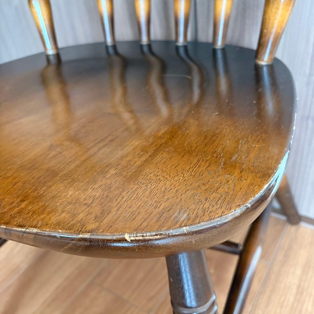 飛騨産業　キツツキマーク　アンティーク ウィンザーチェア　座面広い　レトロ