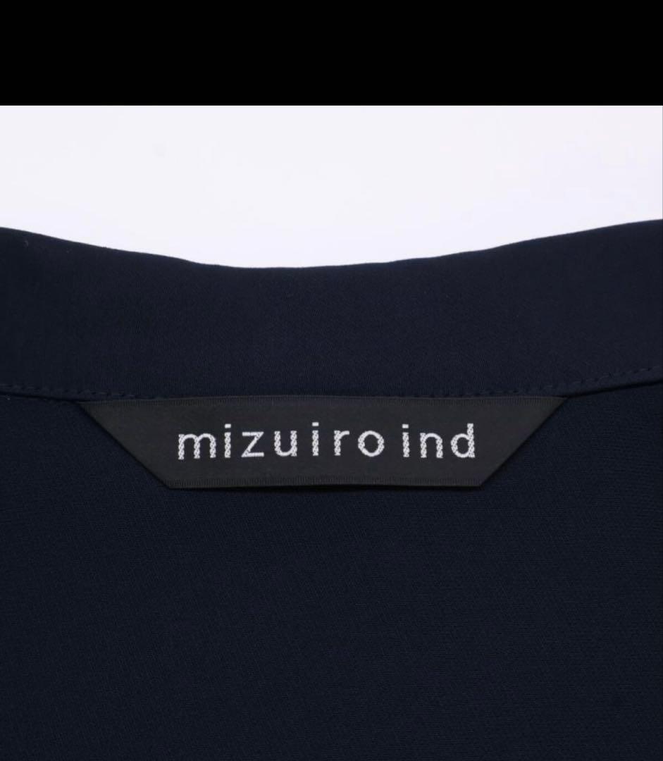 mizuiroind ワイド テーラードコート ネイビー