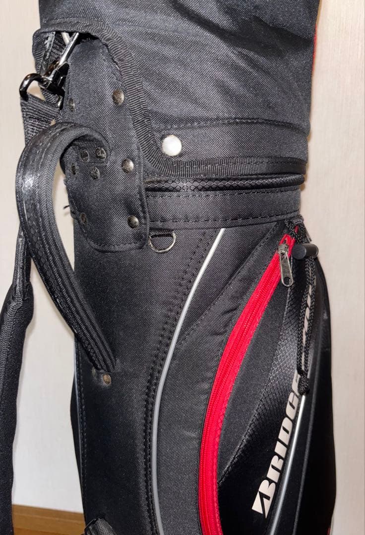 BRIDGESTONE キャディバッグ 9型 黒/赤シルバー