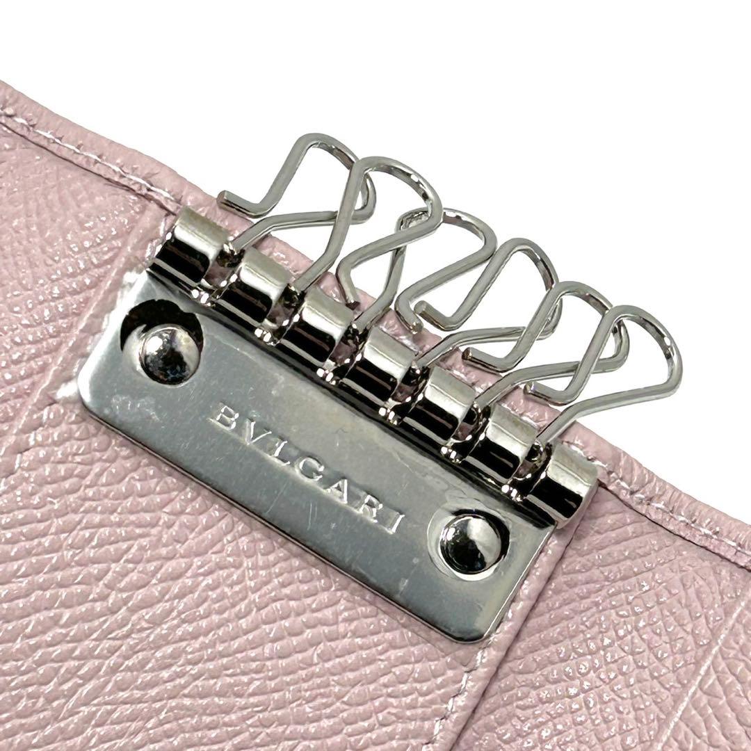 BVLGARI ブルガリ・ブルガリ6連 キーケース ピンク キーホルダー 未使用