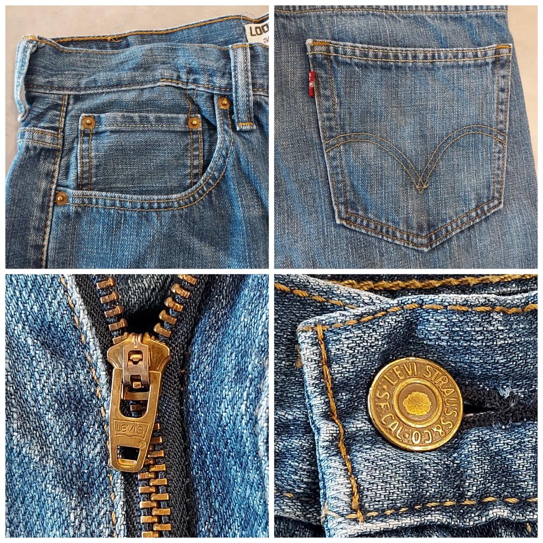 リーバイス569 Levis W34 ブルーデニム 青 古着 ボトム 18792