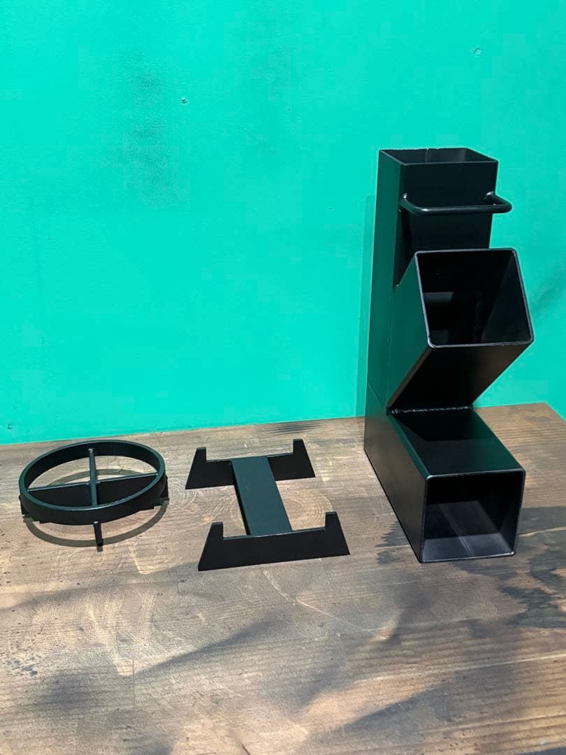 ロケットストーブ75角パイプ