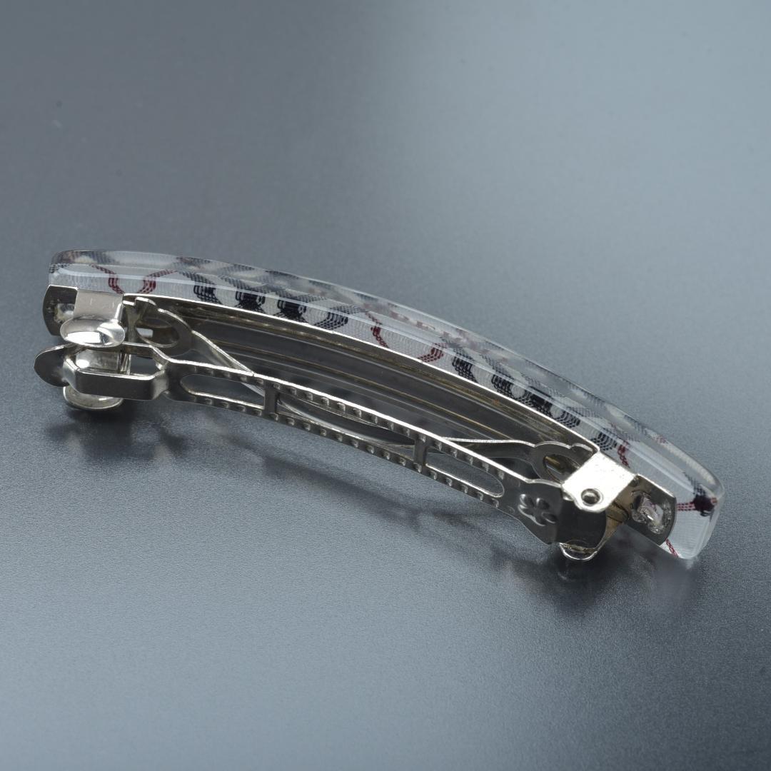 美品 バーバリー BURBERRY バレッタ ノバチェック ヘアクリップ