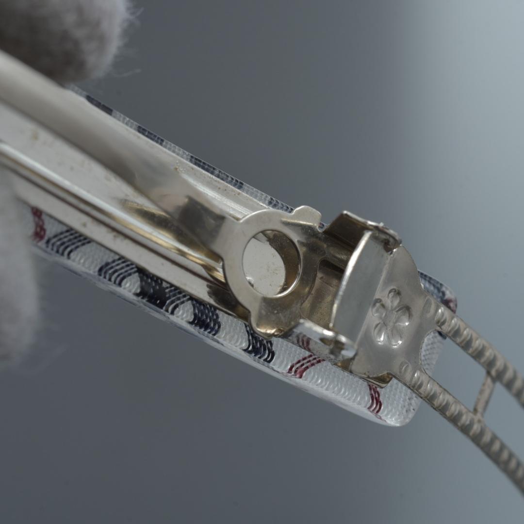 美品 バーバリー BURBERRY バレッタ ノバチェック ヘアクリップ