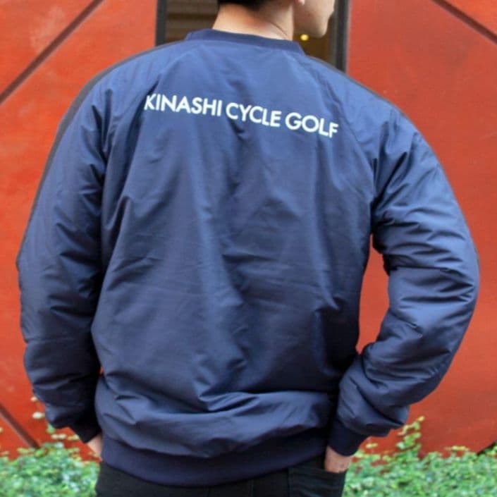 【美品】木梨サイクル　GOLF　リバーシブルスニードジャック　ネイビー　黒　XL