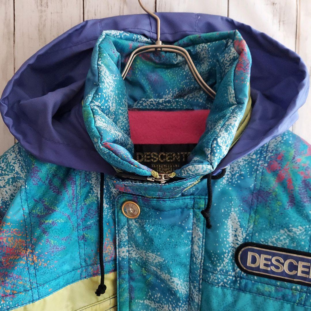 【DESCENTE】デサント スキーウェア 上下セット XL相当 青