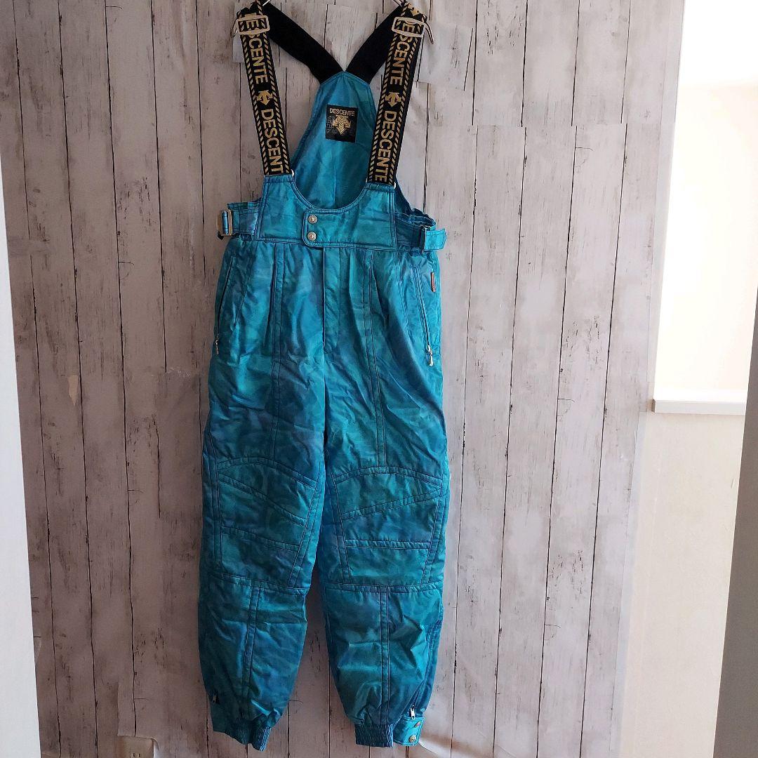 【DESCENTE】デサント スキーウェア 上下セット XL相当 青