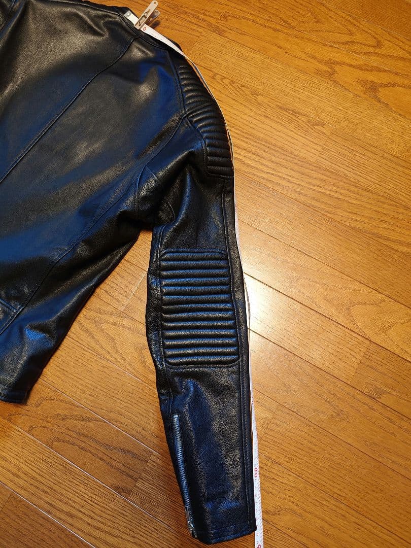 KADOYA 黒 レザージャケット ライダースFENNEL（背中プロテクター付）