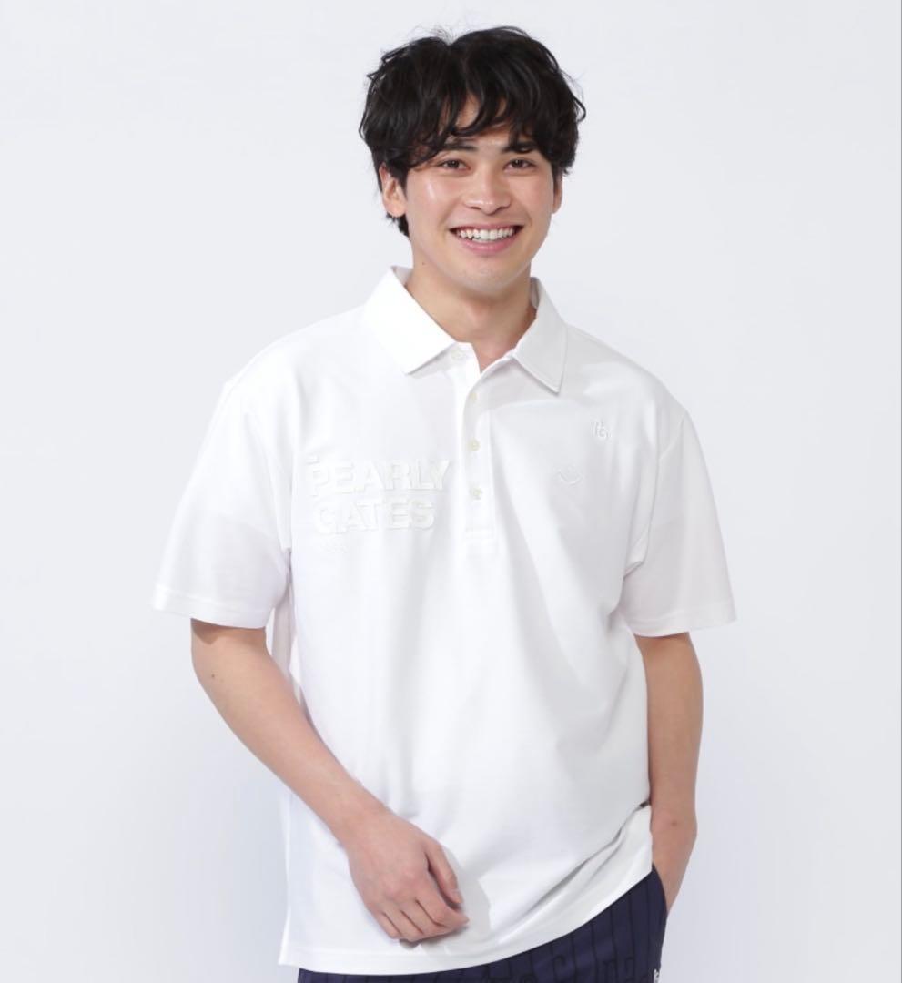 【新品未使用】PEARLY GATESパーリーゲイツポロシャツサイズ48ホワイト