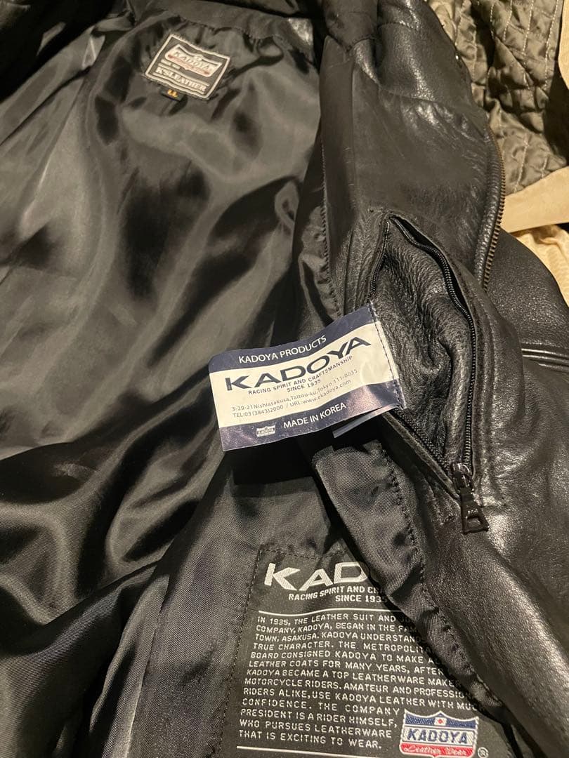 KADOYA MR-LOADED サイズLL フード　ライダース　プロテクター無