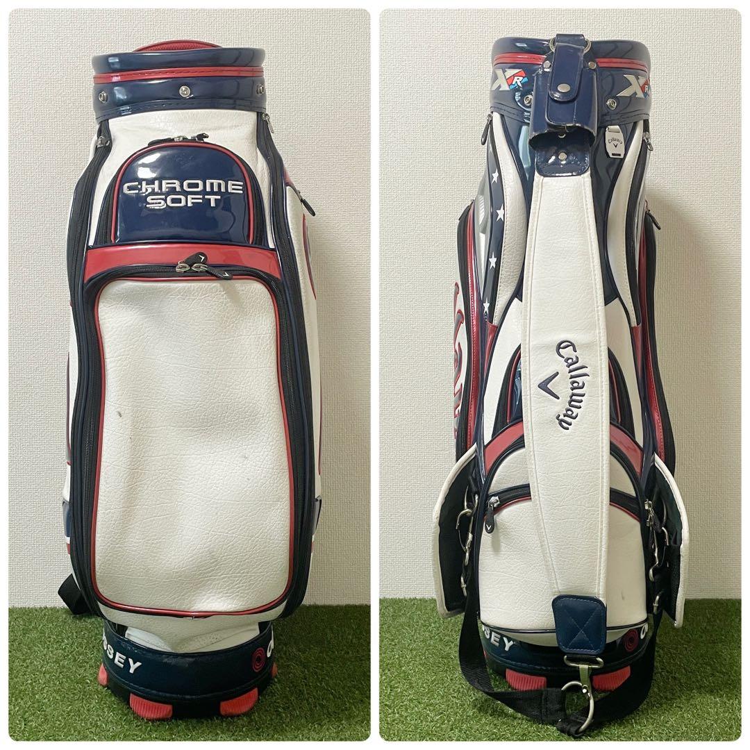 大人気☆キャロウェイ　キャディバッグ　3点式　プロモデル　白　赤　ネイビー