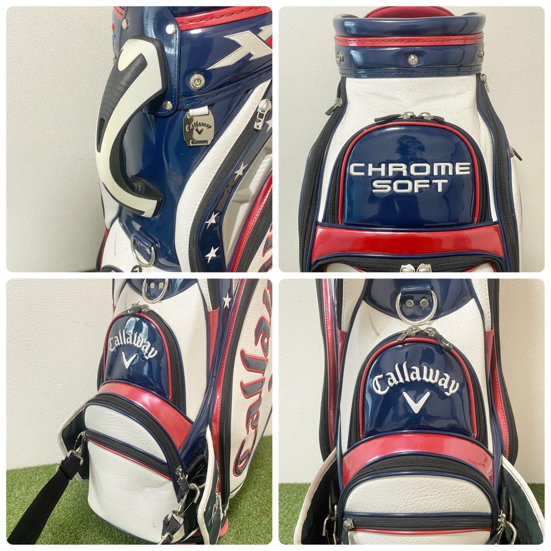 大人気☆キャロウェイ　キャディバッグ　3点式　プロモデル　白　赤　ネイビー
