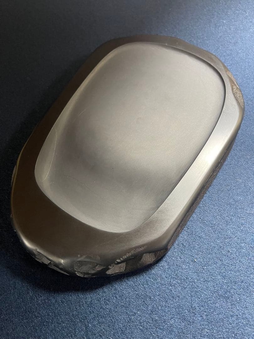 【墨研】龍渓石硯◆翠川秀石作「自然石硯」未使用新品◆書道具 文房四宝 和硯