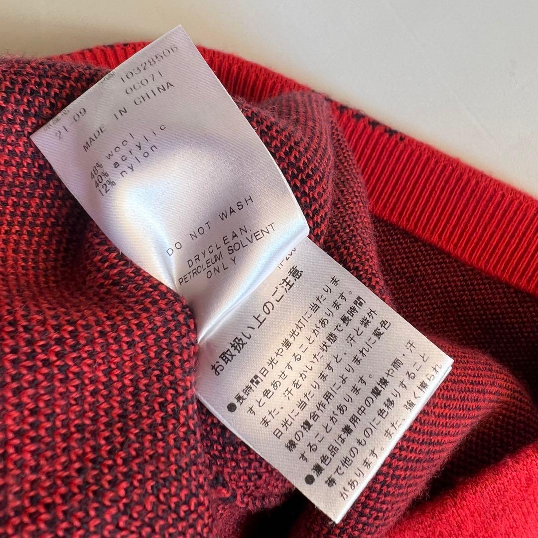 Pearlygates パーリーゲイツ　ニット　ワンピース　長袖　赤　M ゴルフ