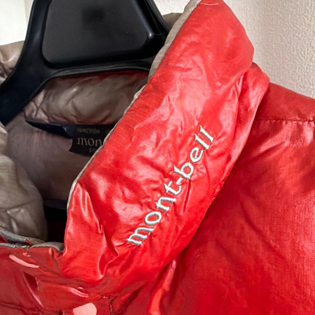 mont-bell モンベル 半袖ダウンベスト ショートスリーブ L 赤