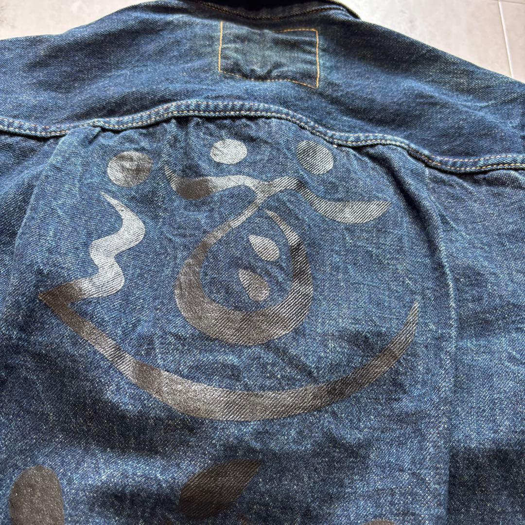 【傑作】エヴィス 2nd デニムジャケット 戎 道楽 ペンキ カモメ 濃紺 38
