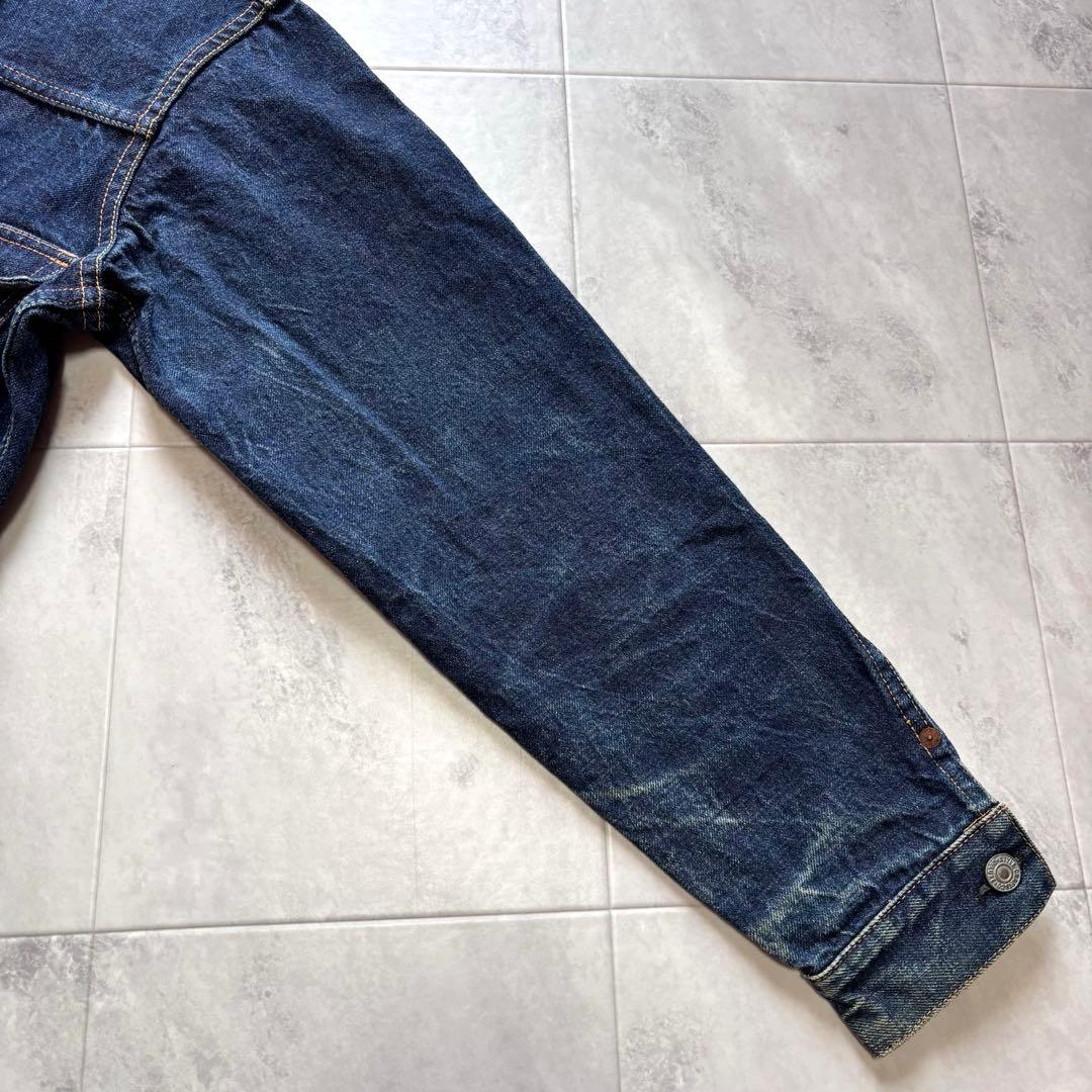 【傑作】エヴィス 2nd デニムジャケット 戎 道楽 ペンキ カモメ 濃紺 38