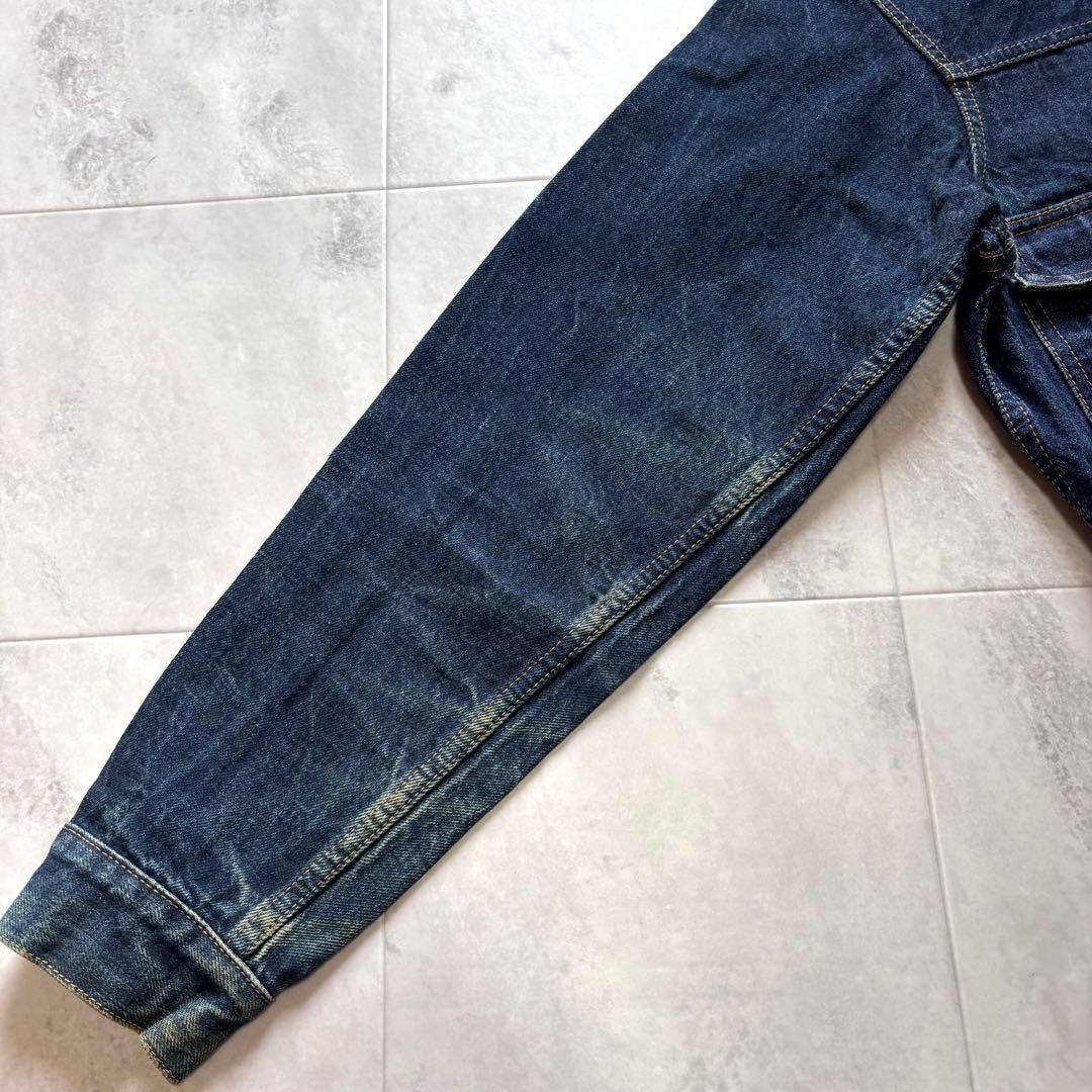 【傑作】エヴィス 2nd デニムジャケット 戎 道楽 ペンキ カモメ 濃紺 38