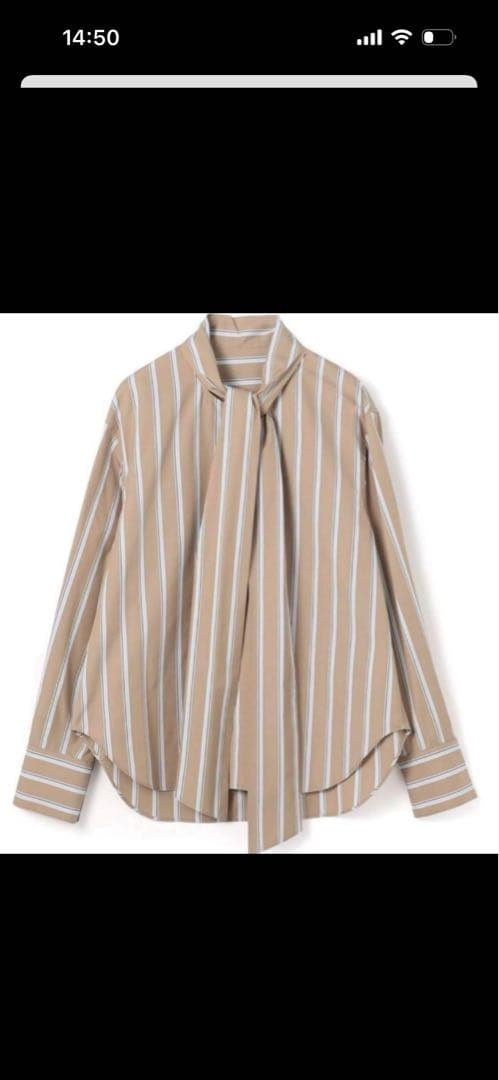 ファインブロードボウタイブラウス　トゥモローランド