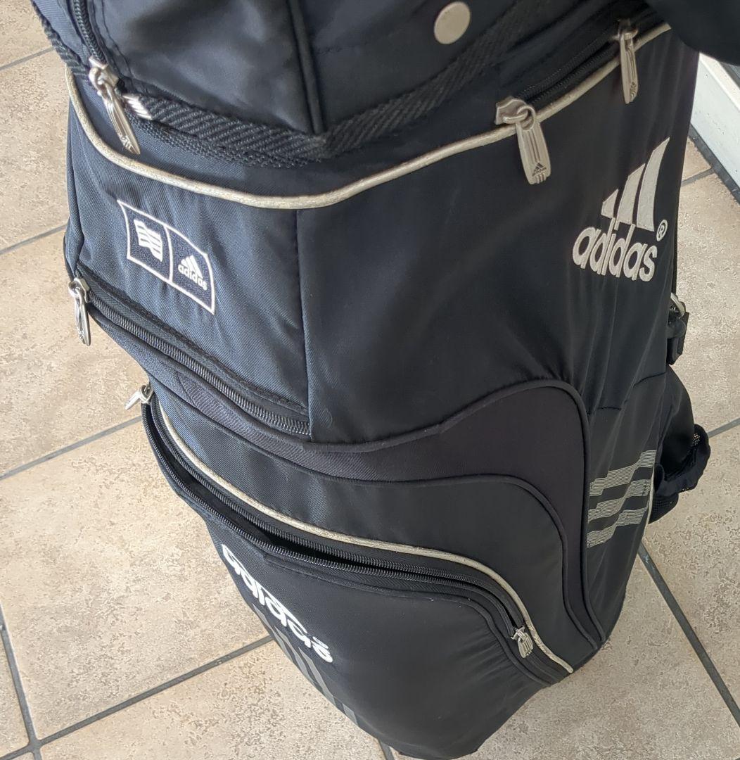 人気　adidas キャディバッグ 黒