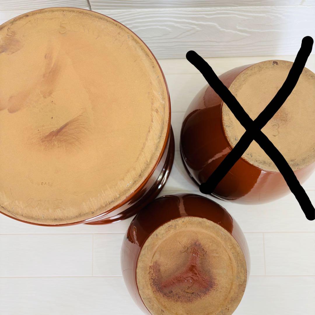 【美品 内側ピカピカ】常滑焼 久松窯 蓋付 丸壺2号・3号 切立5号 3点セット