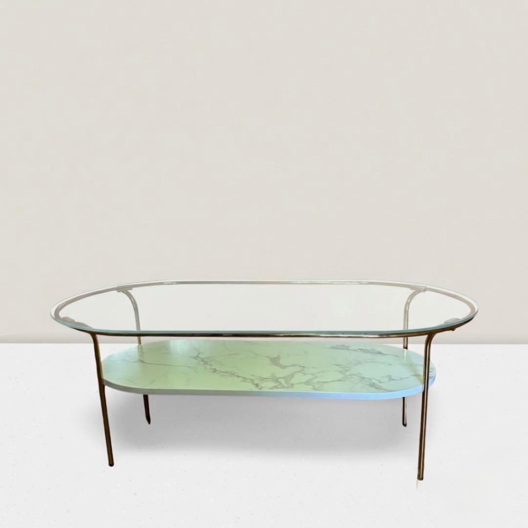 Francfranc レガート コーヒーテーブルL ガラステーブル ローテーブル