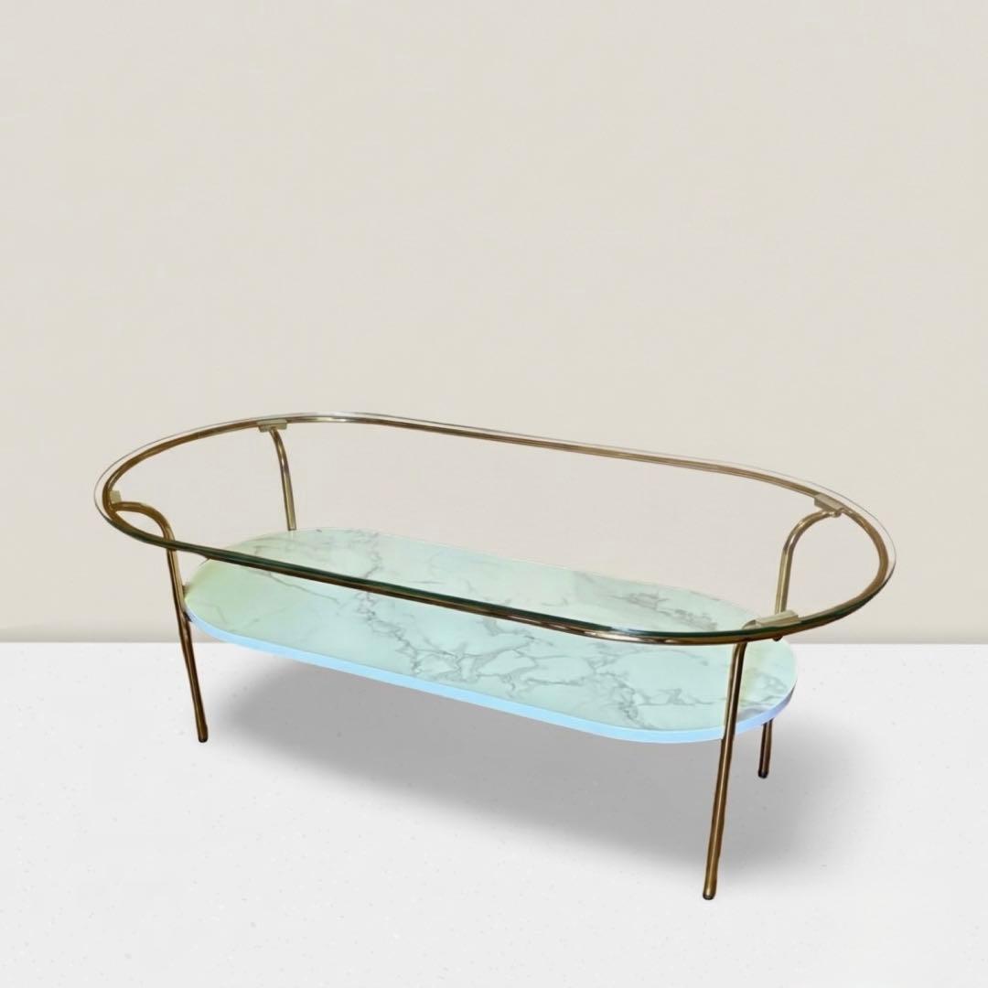 Francfranc レガート コーヒーテーブルL ガラステーブル ローテーブル