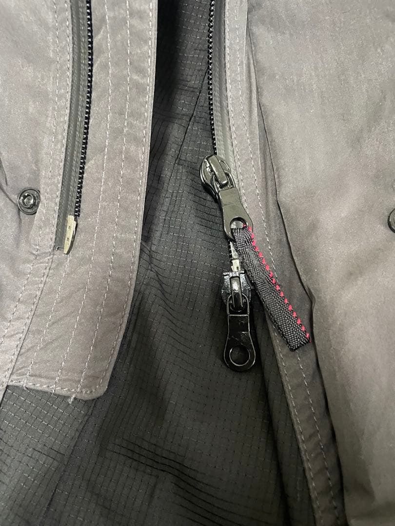 【美品】ブリーフィング ウィルラウンジ パッカブルコート ステンカラーグレー L