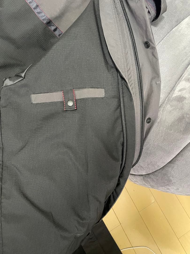 【美品】ブリーフィング ウィルラウンジ パッカブルコート ステンカラーグレー L