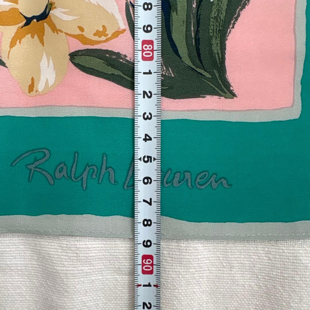 ラルフローレン　スカーフ　風景画　RALPH LAUREN 花柄