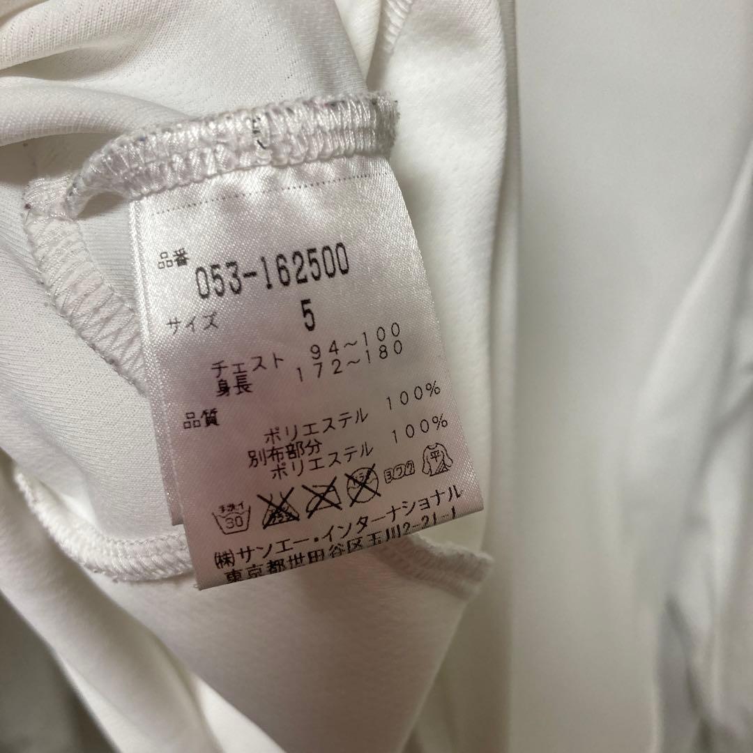 パーリーゲイツ　白　ジップ　モックネック　ゴルフ　ウェア　ハイネック　長袖　5