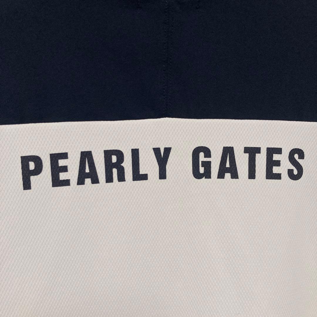 パーリーゲイツ　白　ジップ　モックネック　ゴルフ　ウェア　ハイネック　長袖　5