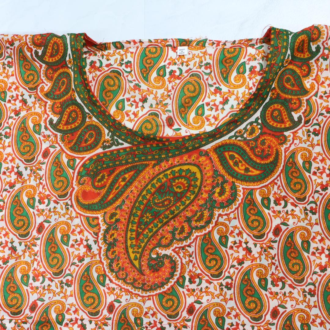 【インド製 ベリーダンス用衣装】レッド オレンジ グリーン ガラベーヤ