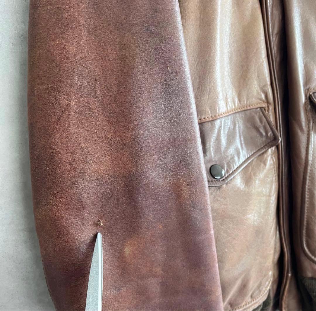 80s schott A-2 フライトジャケット ブラウン