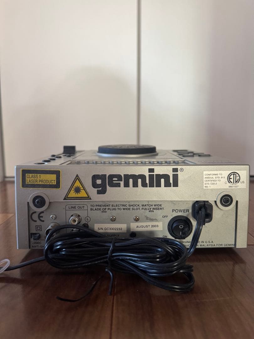 DJ機材 gemini CDI-20 CDJ