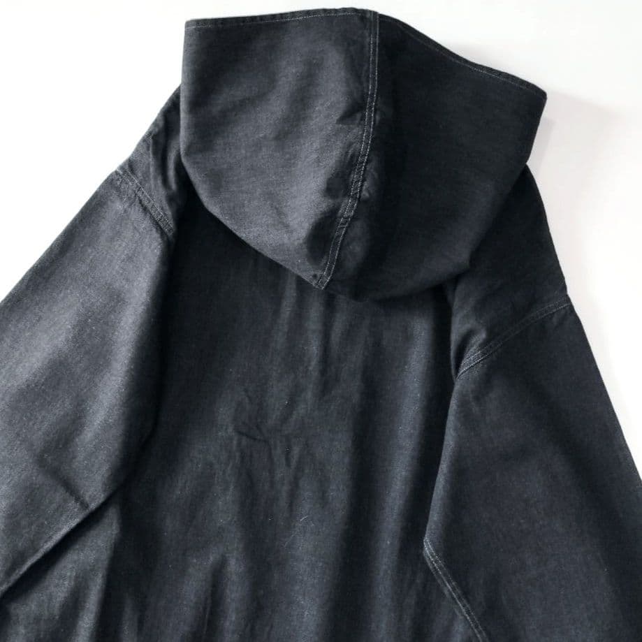 prit✨️製品洗い インディゴ染め 6ozデニム フードシャツブルゾン