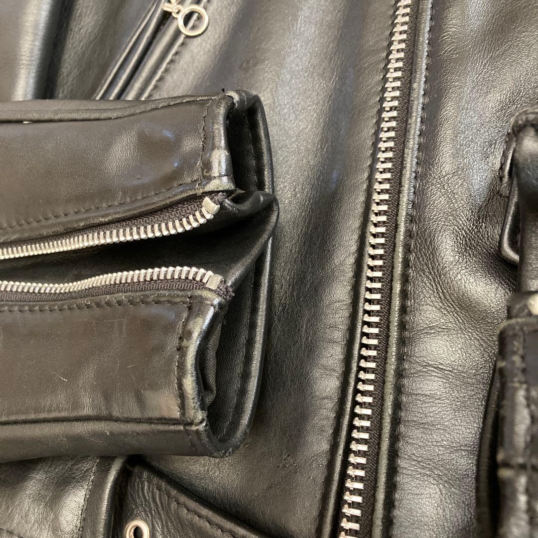 ミュウツーSchott ワンスター ダブルライダース 黒 613US 36