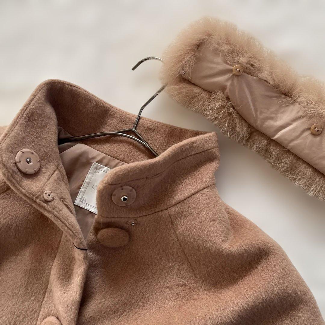 未使用タグ付きCECIL McBEE フォックスファー ケープコート2way