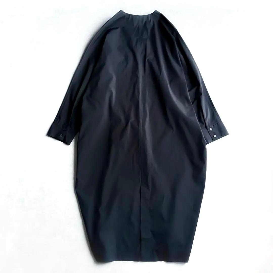 美品▲L'Appartement アパルトモン//Vネックシャツワンピース▲黒