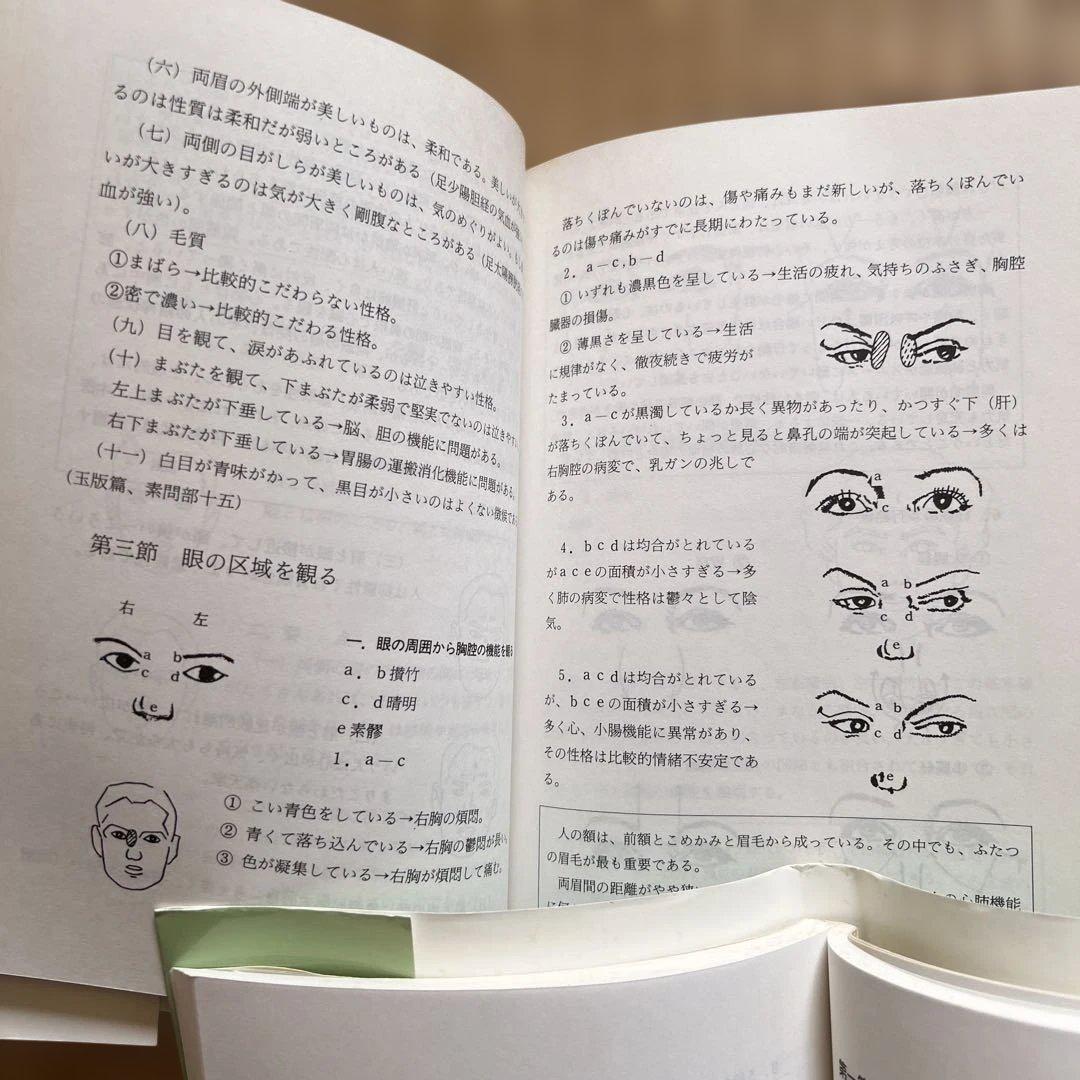 邪気論・図説顔面診療法・顔相診察法、他漢方書籍　まとめて５冊