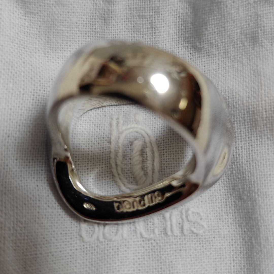 週末セール☆美品☆ブランイリス オブロング シルバー リング 16号