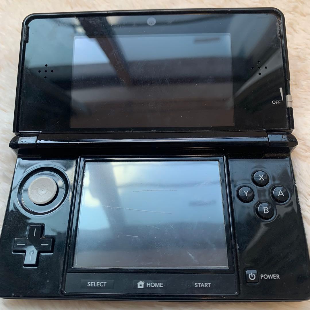 (ジャンク品）ニンテンドー3DS 本体 ブラック 起動確認済ソフト6本
