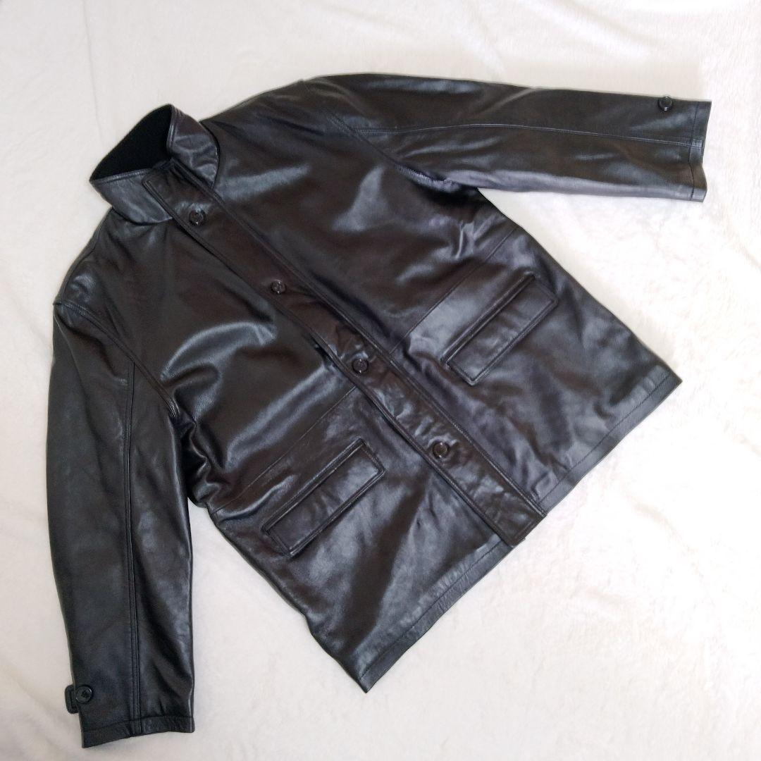 【極美品】LIUGOO TOKYO　ラムレザーコート　黒　3L　キルティング