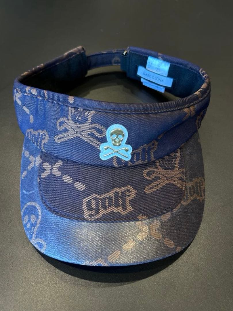 MARK&LONA ゴルフバイザー スカル ダークブラウン