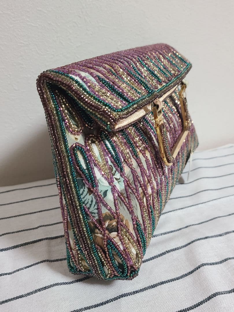 皇室御用達 ルミーはしもと ビーズバッグ パーティーバッグ クラッチバッグ