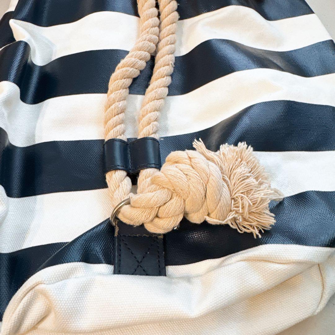 お洒落 パーリーゲイツ ジャックバニー マリン ボーダー ショルダーバッグ白 紺