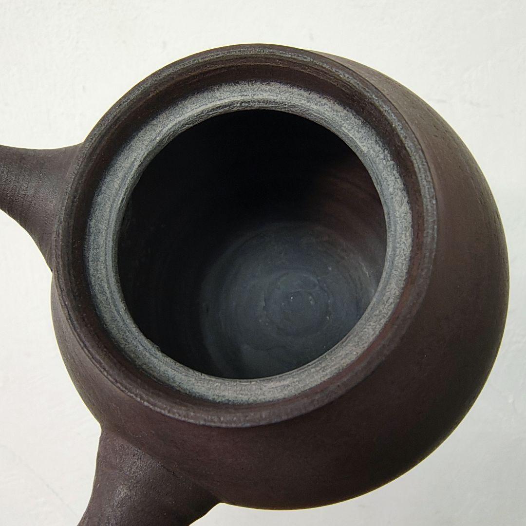 笠間焼【黒田隆】炭化焼〆　急須　作家もの